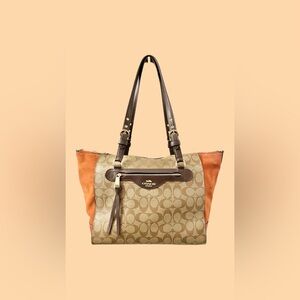 Coach Kleo Colorblock Handbag + Matching Wallet Set